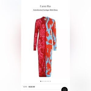Farm Rio Colorblocked cardigan Midi-Dress